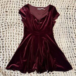 urban outfitters kimchi blue velvet skater dress